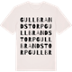 Vintage White t-shirt med Gullbrandstorp ordlek t-shirt