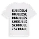 White t-shirt med Gulleskog ordlek t-shirt