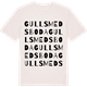 Vintage White t-shirt med Gullsmedsboda ordlek t-shirt
