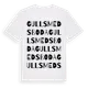 White t-shirt med Gullsmedsboda ordlek t-shirt