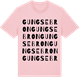 Pink Cotton t-shirt med Gungsebron ordlek t-shirt