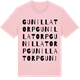Pink Cotton t-shirt med Gunillatorp ordlek t-shirt