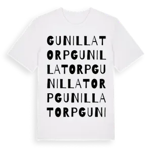 Gunillatorp ordlek t-shirt – ekologisk bomull t-shirt från Pinshirt