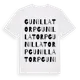 White t-shirt med Gunillatorp ordlek t-shirt