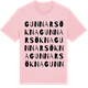Pink Cotton t-shirt med Gunnarsökna ordlek t-shirt