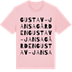 Pink Cotton t-shirt med Gustav-Jansagården ordlek t-shirt