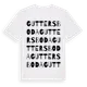 White t-shirt med Guttersboda ordlek t-shirt