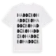 White t-shirt med Haddebo ordlek t-shirt