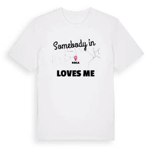 Någon i Haga älskar mig t-shirt – ekologisk bomull t-shirt från Pinshirt