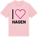 Pink Cotton t-shirt med Jag älskar Hagen t-shirt stort tryck