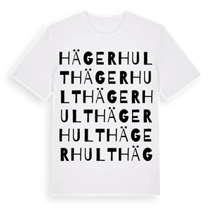 Hägerhult ordlek t-shirt – ekologisk bomull t-shirt från Pinshirt