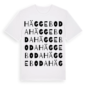 Häggeboda ordlek t-shirt – ekologisk bomull t-shirt från Pinshirt