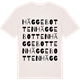 Vintage White t-shirt med Häggebotten ordlek t-shirt