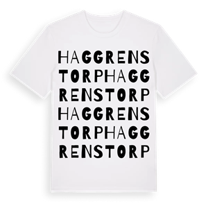 Haggrenstorp ordlek t-shirt – ekologisk bomull t-shirt från Pinshirt