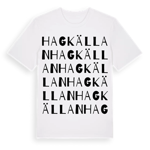 Hagkällan ordlek t-shirt – ekologisk bomull t-shirt från Pinshirt