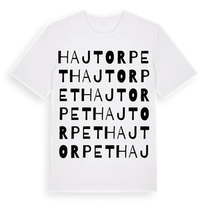 Hajtorpet ordlek t-shirt – ekologisk bomull t-shirt från Pinshirt