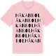 Pink Cotton t-shirt med Håkanbol ordlek t-shirt