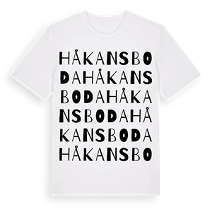 Håkansboda ordlek t-shirt – ekologisk bomull t-shirt från Pinshirt