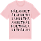 Pink Cotton t-shirt med Hålahult ordlek t-shirt