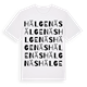 White t-shirt med Hälgenäs ordlek t-shirt