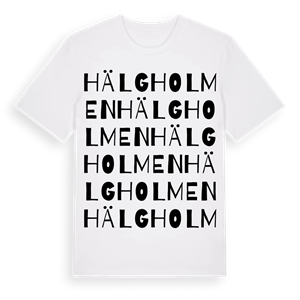 Hälgholmen ordlek t-shirt – ekologisk bomull t-shirt från Pinshirt