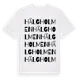 White t-shirt med Hälgholmen ordlek t-shirt