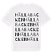 White t-shirt med Hällabacken ordlek t-shirt