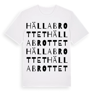 Hällabrottet ordlek t-shirt – ekologisk bomull t-shirt från Pinshirt