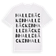 White t-shirt med Hallebäcken ordlek t-shirt