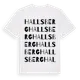 White t-shirt med Hallsberg ordlek t-shirt