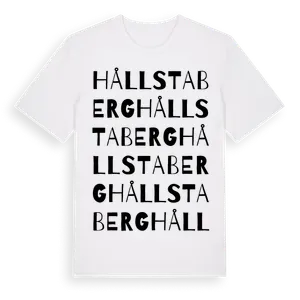 Hållstaberg ordlek t-shirt – ekologisk bomull t-shirt från Pinshirt