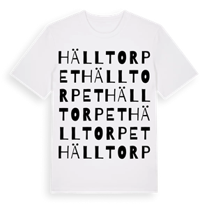 Hälltorpet ordlek t-shirt – ekologisk bomull t-shirt från Pinshirt