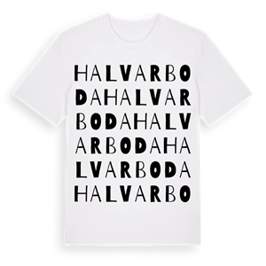 Halvarboda ordlek t-shirt – ekologisk bomull t-shirt från Pinshirt