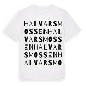 Halvarsmossen ordlek t-shirt – ekologisk bomull t-shirt från Pinshirt