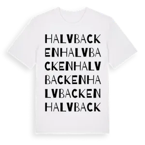 Halvbacken ordlek t-shirt – ekologisk bomull t-shirt från Pinshirt