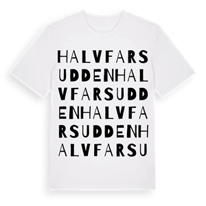 Halvfarsudden ordlek t-shirt – ekologisk bomull t-shirt från Pinshirt