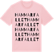 Pink Cotton t-shirt med Hammarfallet ordlek t-shirt