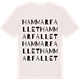 Vintage White t-shirt med Hammarfallet ordlek t-shirt