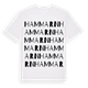 White t-shirt med Hammarn ordlek t-shirt