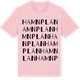 Pink Cotton t-shirt med Hamnplan ordlek t-shirt