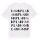 White t-shirt med Hamnplan ordlek t-shirt