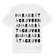 White t-shirt med Harabråtagruvorna ordlek t-shirt