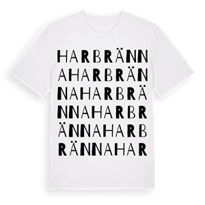 Harbränna ordlek t-shirt – ekologisk bomull t-shirt från Pinshirt