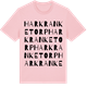 Pink Cotton t-shirt med Harkranketorp ordlek t-shirt