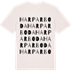 Vintage White t-shirt med Harparboda ordlek t-shirt