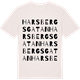 Vintage White t-shirt med Harsbergsgatan ordlek t-shirt