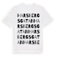 White t-shirt med Harsbergsgatan ordlek t-shirt