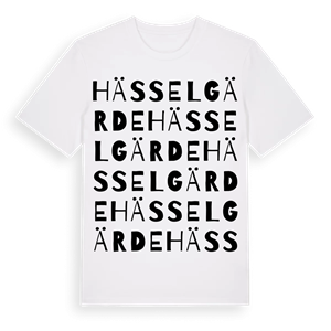 Hässelgärde ordlek t-shirt – ekologisk bomull t-shirt från Pinshirt