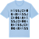 Blue Soul t-shirt med Hässje högar ordlek t-shirt