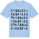 Blue Soul t-shirt med Hässjebacksfallet ordlek t-shirt